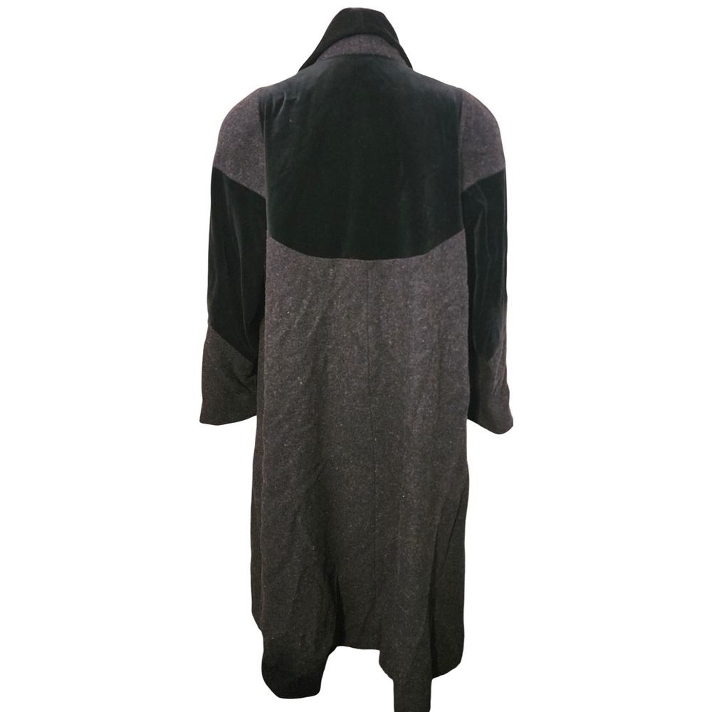 VTG Donnybrook Swing Long Wool Blend Velvet Accent Coat Size 18W Made in Russia - Picture 3 of 11